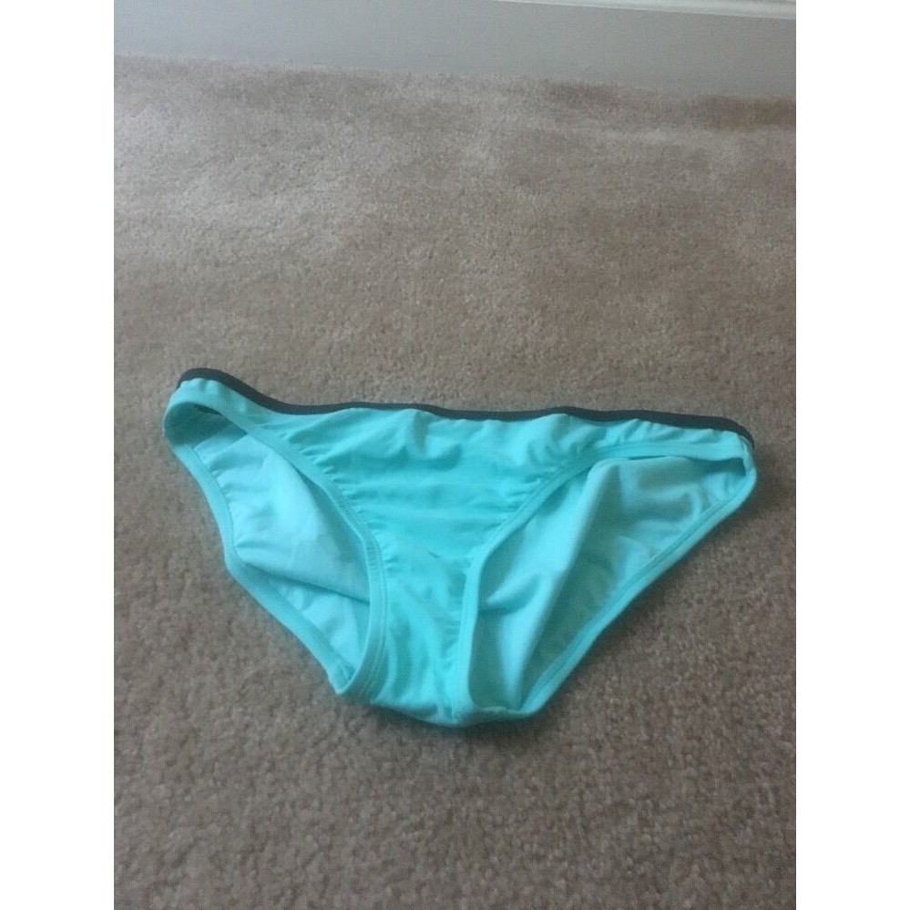 Converse One Star Women's Swim Bikini Bottom 1pc Size Turquoise Blue & Black